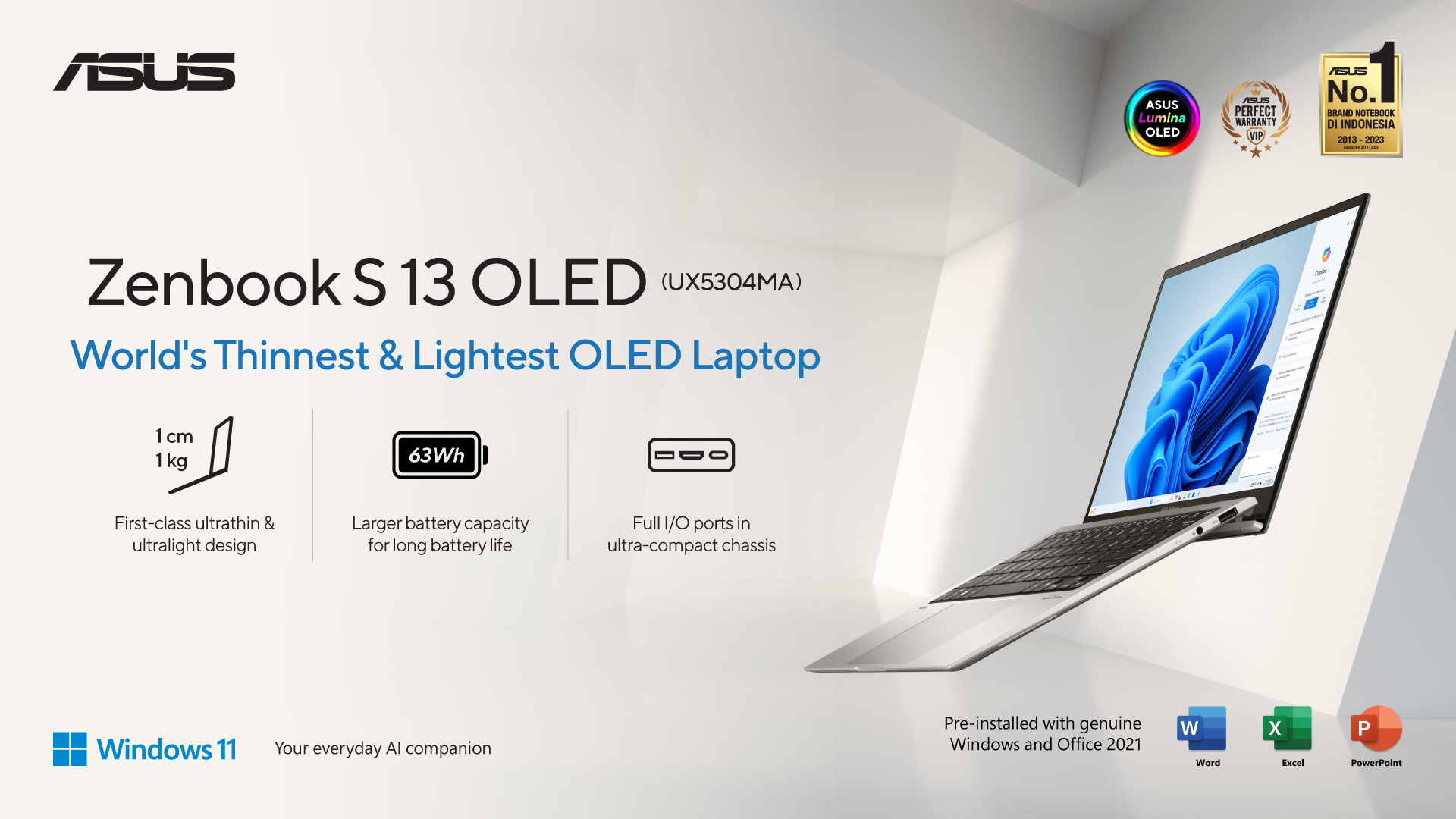 Zenbook S13 OLED UX5304: Laptop ASUS yang Stylish dan Ramah Lingkungan